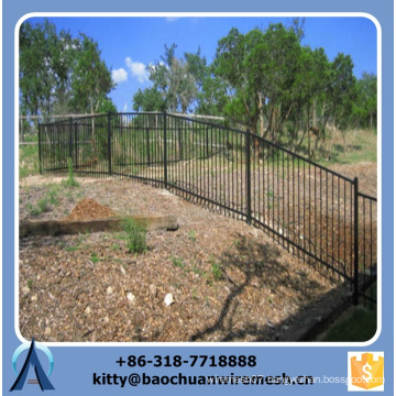 2015 hot sale Galvanised Dipped sloping terrain Steel Spear Top Security Fence Panels